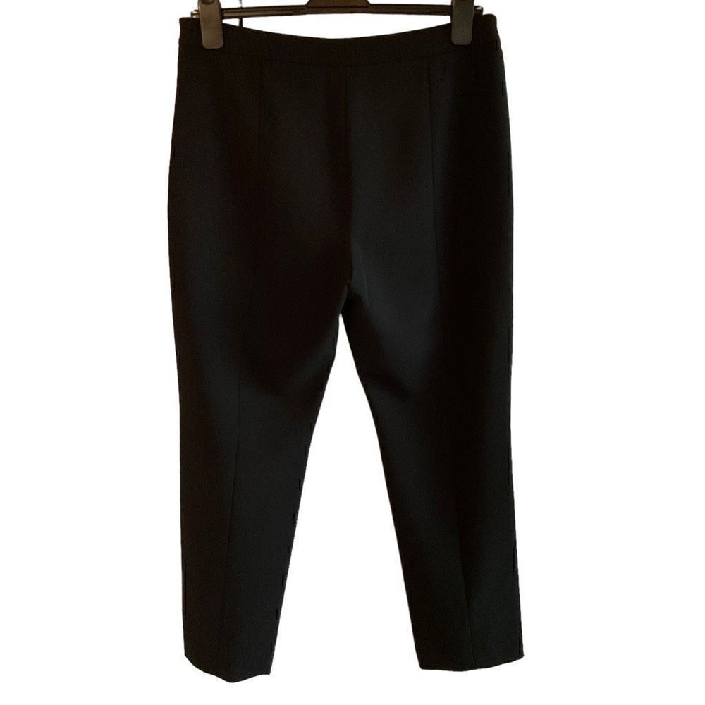 Doncaster Pants Black Side Zip Closure Front Hem Slits Poly Spandex Stretch 14